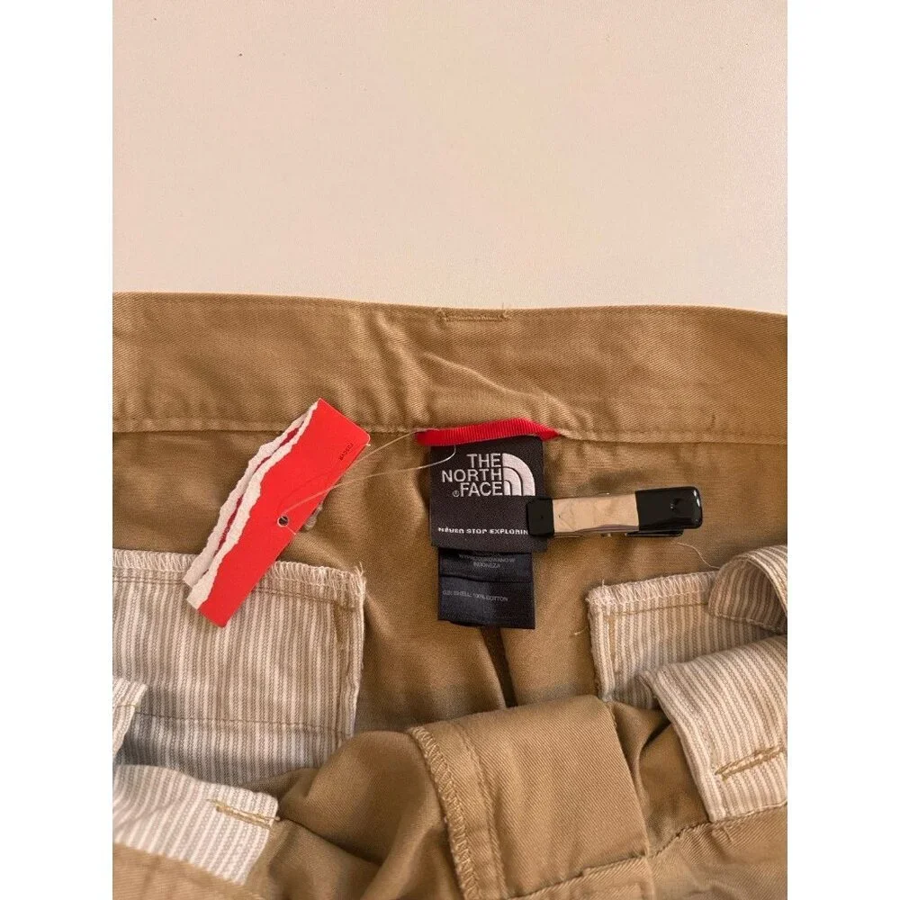 North Face Men’s Khaki Cotton Shorts 38 Hiking Tan Gorpcore NWOT